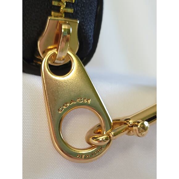 Coach Monogram Long Zip Around Wallet in Navy Blue (CF521) - Picture 8 of 9